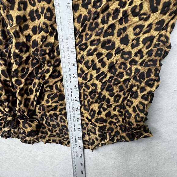NEW Torrid 4 Leopard Print Dolman Midi Top With Tie Front Women’s‎ Plus 4X - Picture 8 of 12